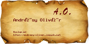 Andrásy Olivér névjegykártya