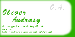 oliver andrasy business card
